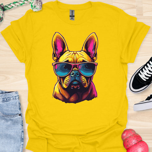 Retro Frenchie with Sunglasses - V2 - Retro Two T-Shirt